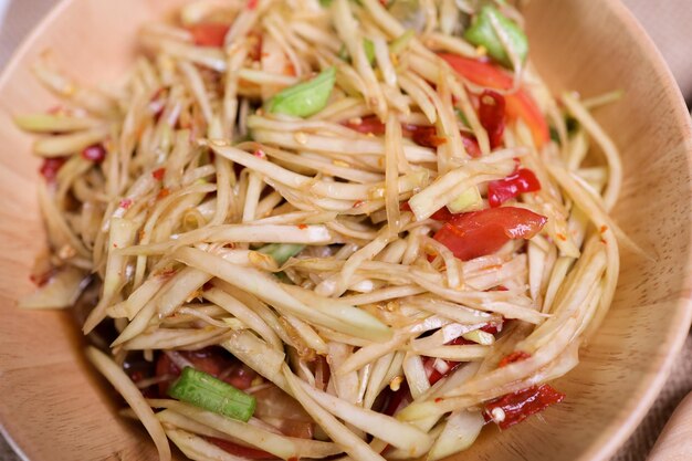 Ensalada de papaya Estilo de comida tailandesa