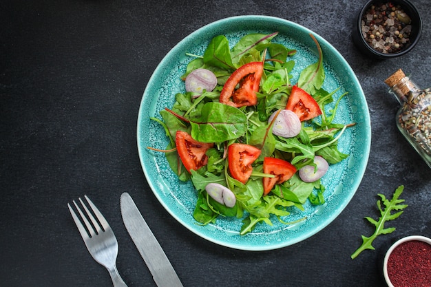 Ensalada saludable, ensalada de hojas mixtas