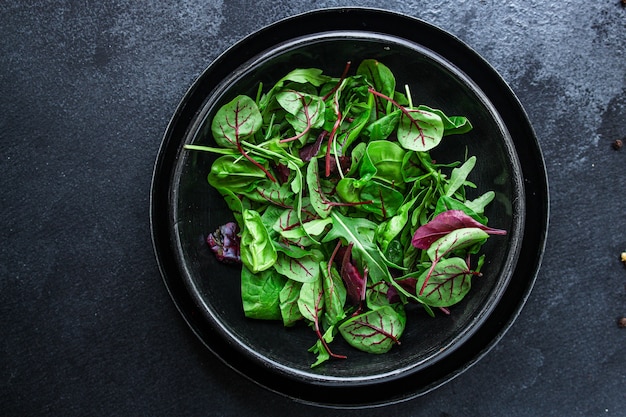 Ensalada saludable, mezcla de hojas