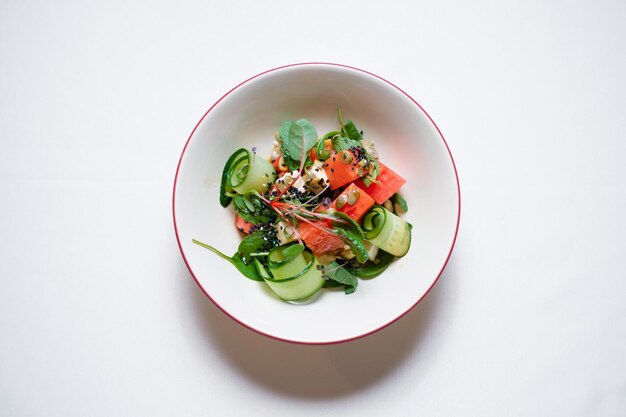 Ensalada con sandía y pepino