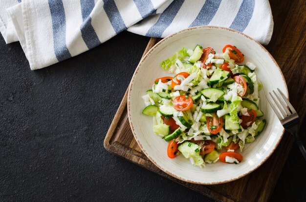 Ensalada de vegetales saludables