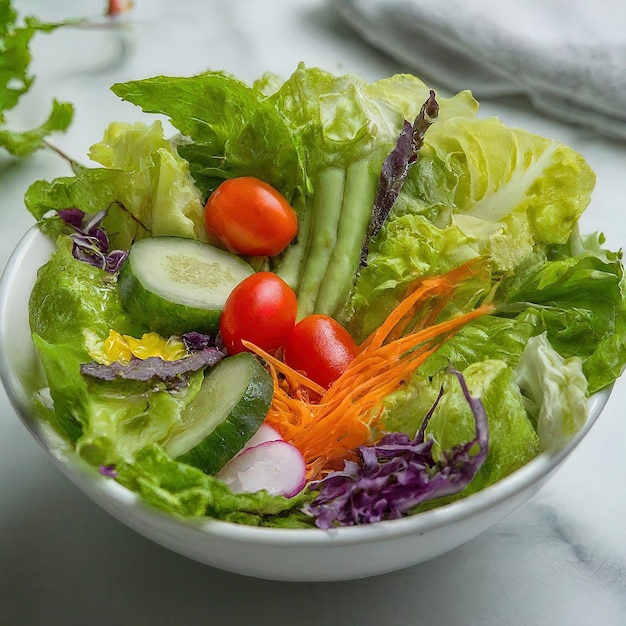 ensalada verde fresca con verduras