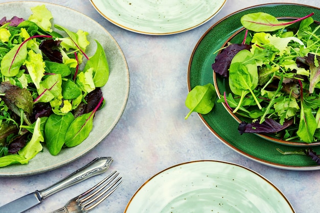 Ensalada verde ligera fresca