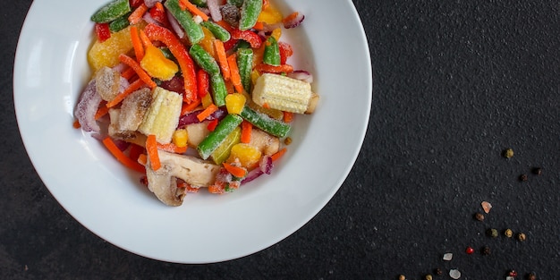 ensalada de verduras congeladas