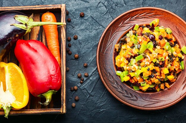 Foto ensalada de verduras de dieta