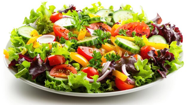 Ensalada de verduras frescas alimentos saludables