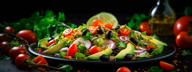 ensalada de verduras sana y sabrosa alimentación saludable