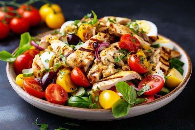 Ensaladas de lado soleado Ensalada de pollo soleado