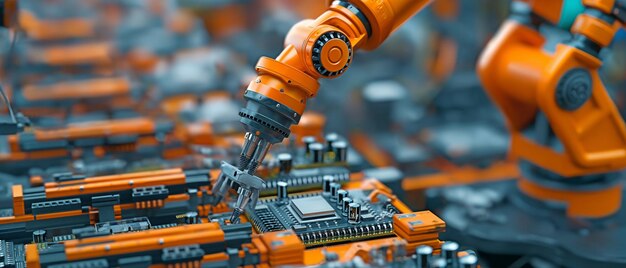 El ensamblaje de PCB utilizando un robot automatizado en el sector de los semiconductores