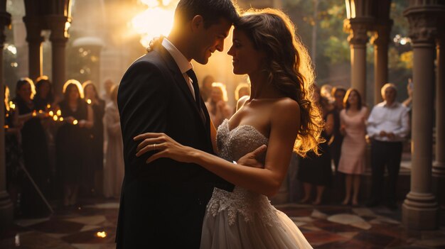 Un ensayo de boda elegante