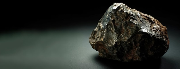 La enstatita es una rara piedra natural preciosa sobre un fondo negro generada por la IA.