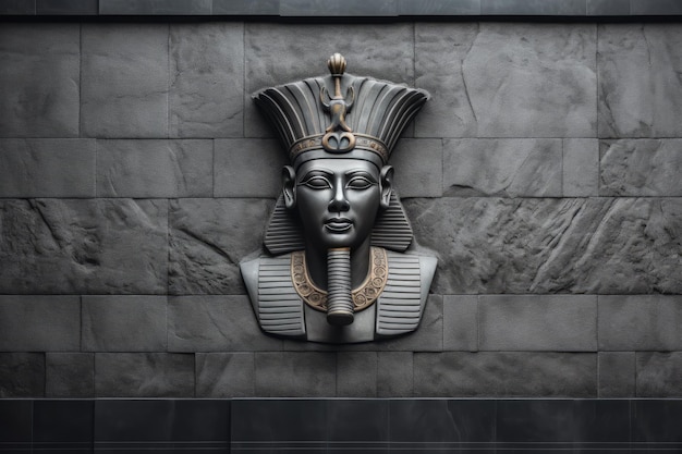 Entdecken Sie das mystische, faszinierende Bild der grauen Betonmauer des Pharaos