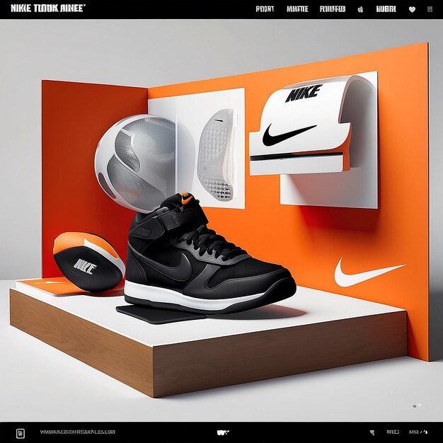 Foto entdecken sie die interaktive 3d-visualisierung von nike-produkten