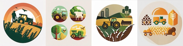 Entdecken Sie die üppige Welt der Landwirtschaft mit unserer Premium-Ikonenkollektion