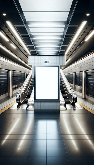 Foto entdecken sie u-bahn-stationen und transit-werbemockups