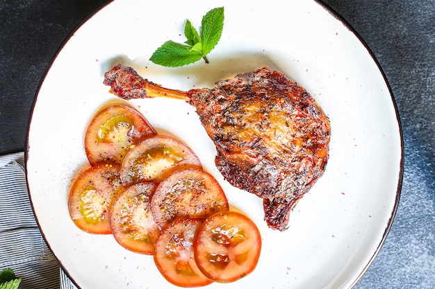 Ente Confit Bein gebacken Geflügelfleisch