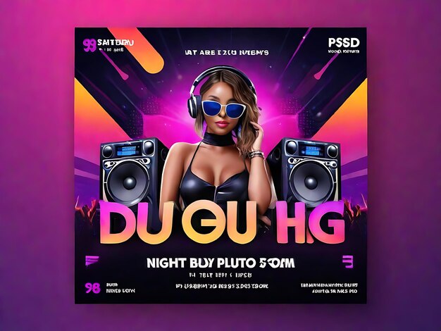 Foto entfesseln sie den beat weekend dj night club party instagram post psdjpg vorlage