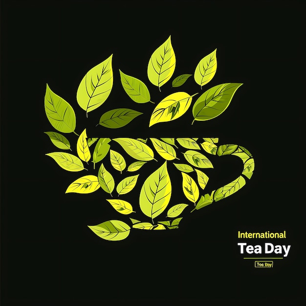 Enthüllung der Kunst des Internationalen Teetags Eine Vektorillustration