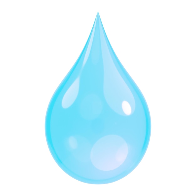 El entorno de la gota de agua png icona pegatina 3D que hace que el fondo sea transparente