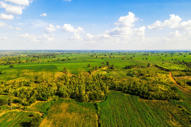 Entorno de paisaje de vista regional en el campo