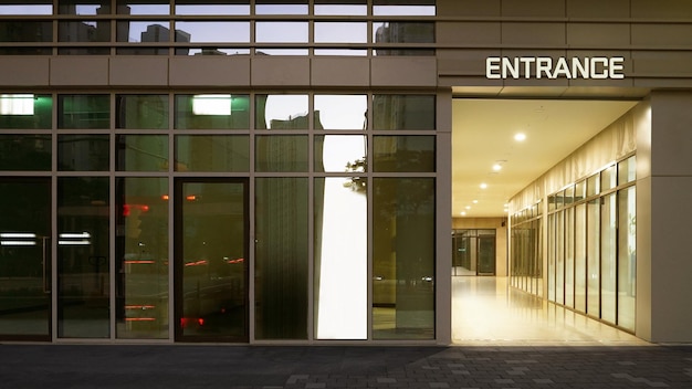Entrada al edificio moderno