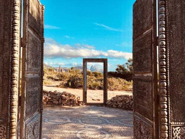 Entrada de arte de la construcción