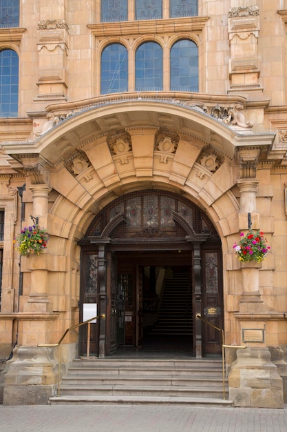 Entrada da prefeitura em Hereford, Inglaterra, Reino Unido