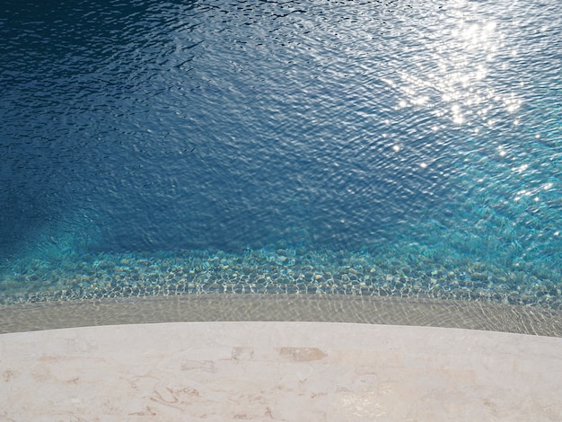 Entrada a la piscina de mármol