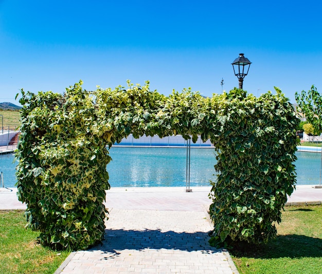 entrada de la piscina