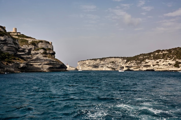 Entrada del puerto de Francia Córcega Bonifacio