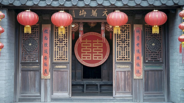 Entrada tradicional china para las bodas