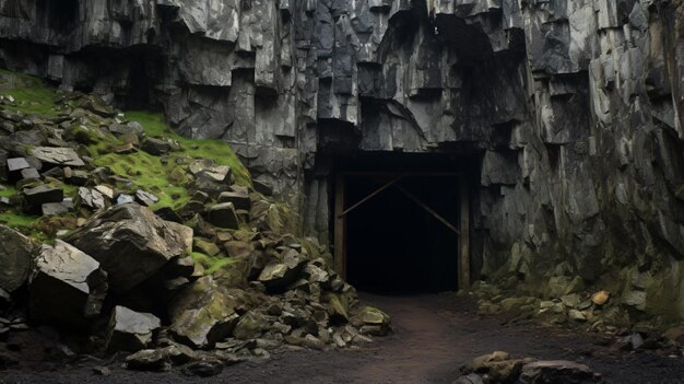 Entrada a los túneles de las minas de picos altos