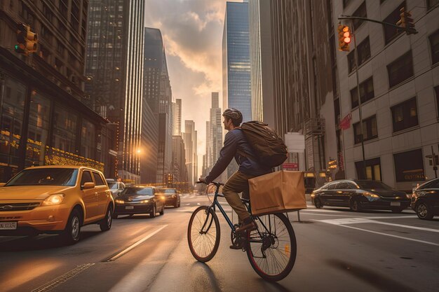 Foto entrega de bicicletas pela cidade grande