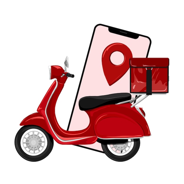 Entrega de motocicleta png ilustração logística fundo transparente