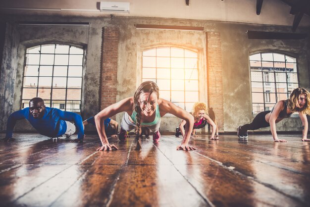 Entrena en un gimnasio