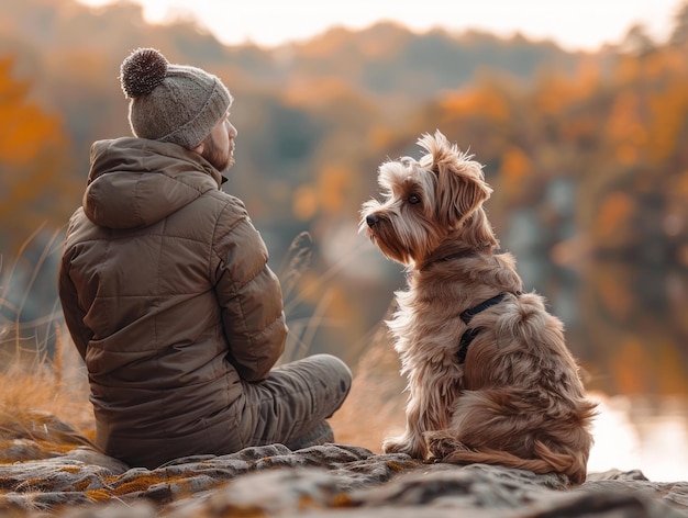 Entrenamiento y ejercicio activo del perro en un entorno al aire libre