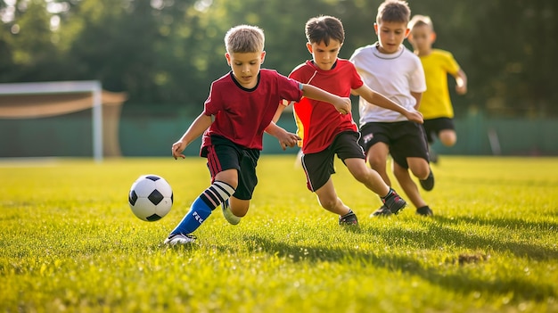 Foto entrenamiento de fútbol para niños fútbol para niños