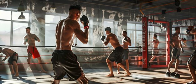 Entrenamiento internacional del equipo de artes marciales mixtas