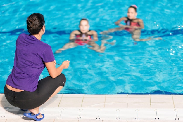 Entrenamiento de natación sincronizada