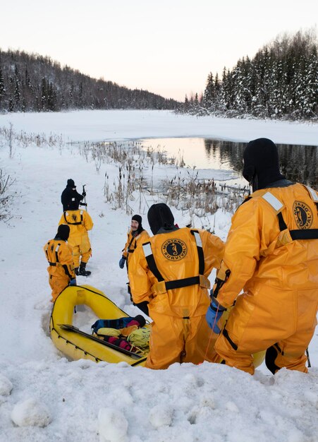 Entrenamiento de rescate en hielo