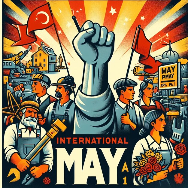 Entwerfen für den 1. Mai, den Internationalen Arbeitertag und den 1. Mai