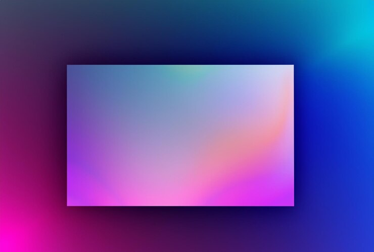 Foto entwerfen sie eine trendige karte mit einem lebendigen digitalen farbverlauf, leuchtenden neonlichtern und einem sommerlichen hologramm