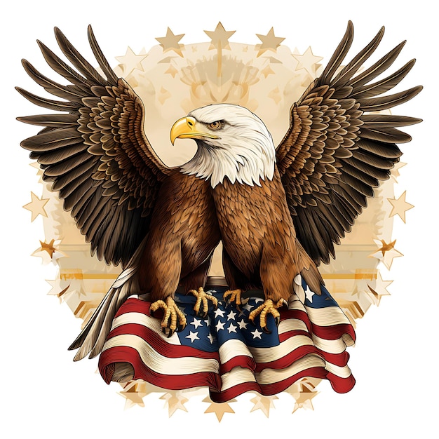 Foto entwurf der amerikanischen glatze adler hochzeits einladungskarte adlerform recy 2d art flat clipart typo