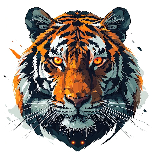 Entwurf des Cybernetic Tiger T-Shirt-Logos, des Mockup-Logos und des Esports-Logos