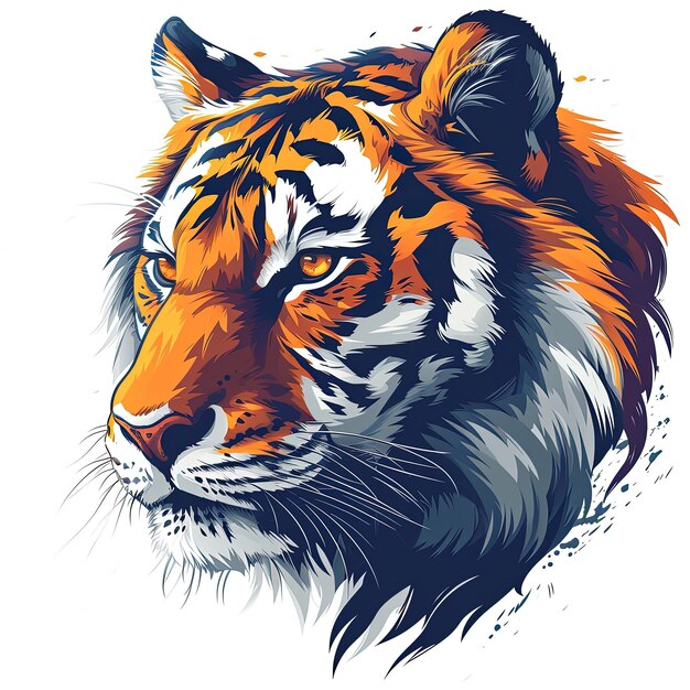 Entwurf des Cybernetic Tiger T-Shirt-Logos, des Mockup-Logos und des Esports-Logos