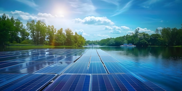 Entwurf eines schwimmenden Solarkraftwerks für nachhaltige Energie Ein asiatischer Ingenieur39s Innovationskonzept Erneuerbare Energie Solartechnologie Infrastrukturentwicklung Umweltschutz