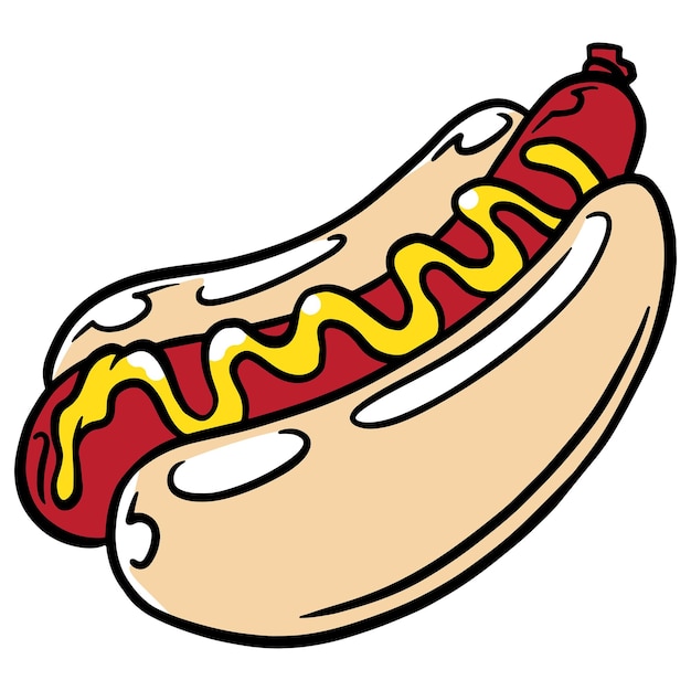 Entwurfselement für Hot-Dog-Aufkleber