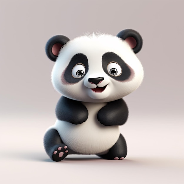 Entzückende 3D-Panda-Charaktersammlung