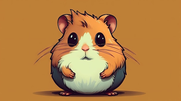 Entzückender Cartoon-Hamster mit Platz für Text