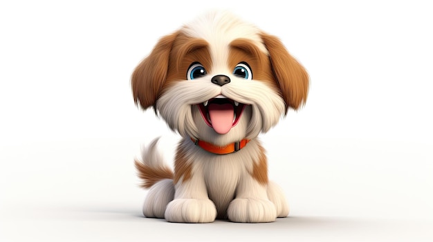 Entzückender Shih Tzu in PixarStyle 3D-Animation